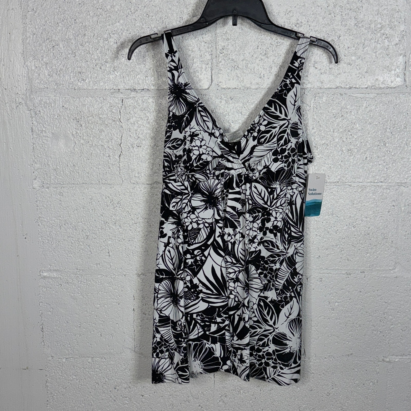 Swim Solutions Women's Floral-Print Flyaway Swim Dress Oasis Floral 16 $102